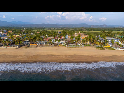 Aerial view from Pacific