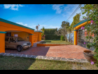 front yard and garage