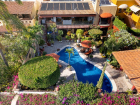 Drone shot backyard: pool:electric solar 9