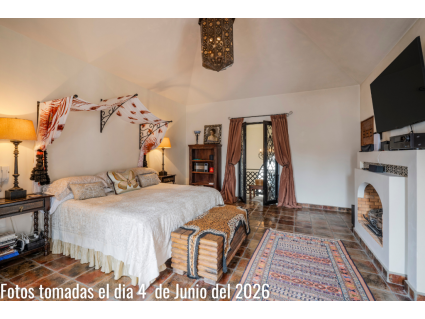 008 Master Suite with Great Room and Courtyard Balconies and Moroccan Fireplace