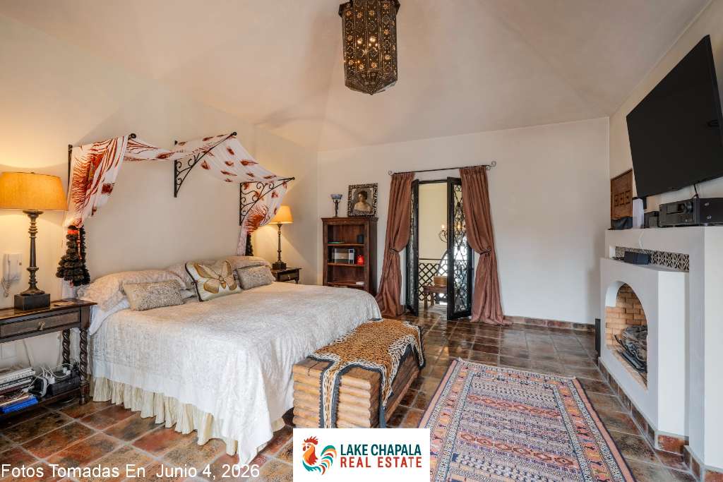 008 Master Suite with Great Room and Courtyard Balconies and Moroccan Fireplace