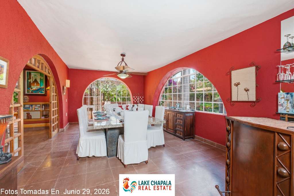 07 - Dining Room for 10 with Breakfast Terrace Beyond