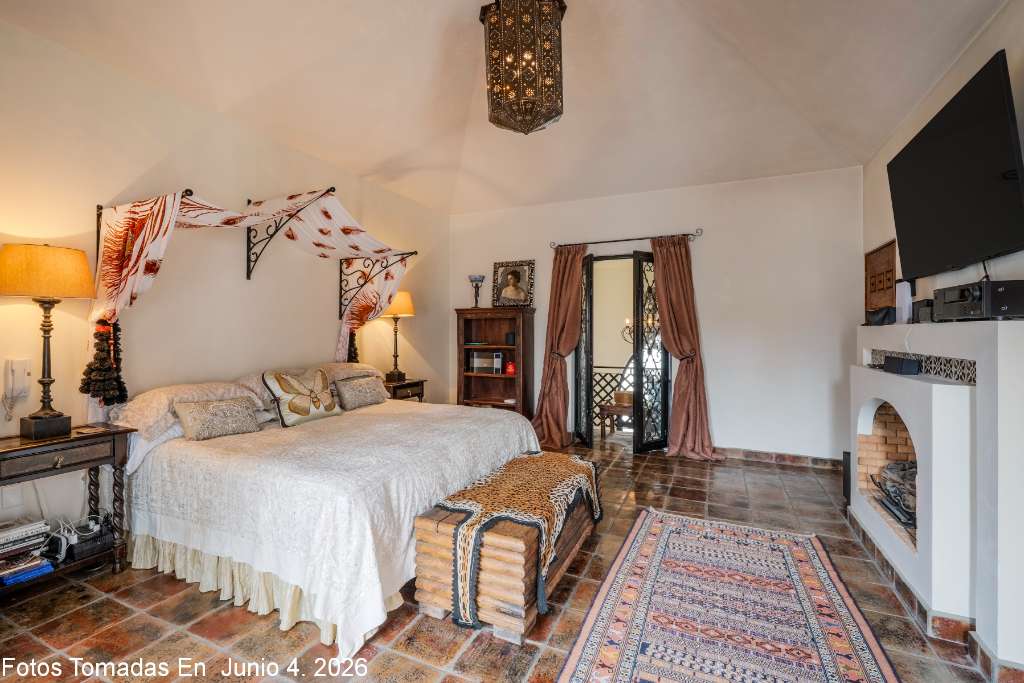 008 Master Suite with Great Room and Courtyard Balconies and Moroccan Fireplace