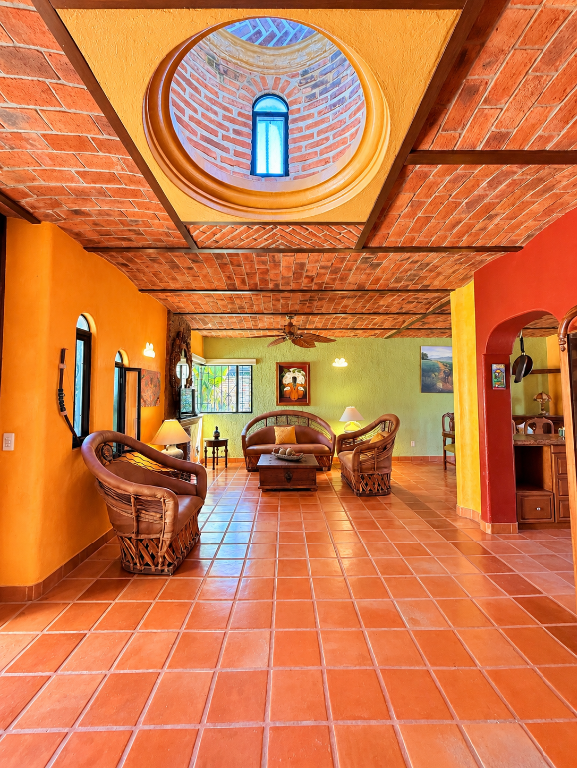 living room with cupula