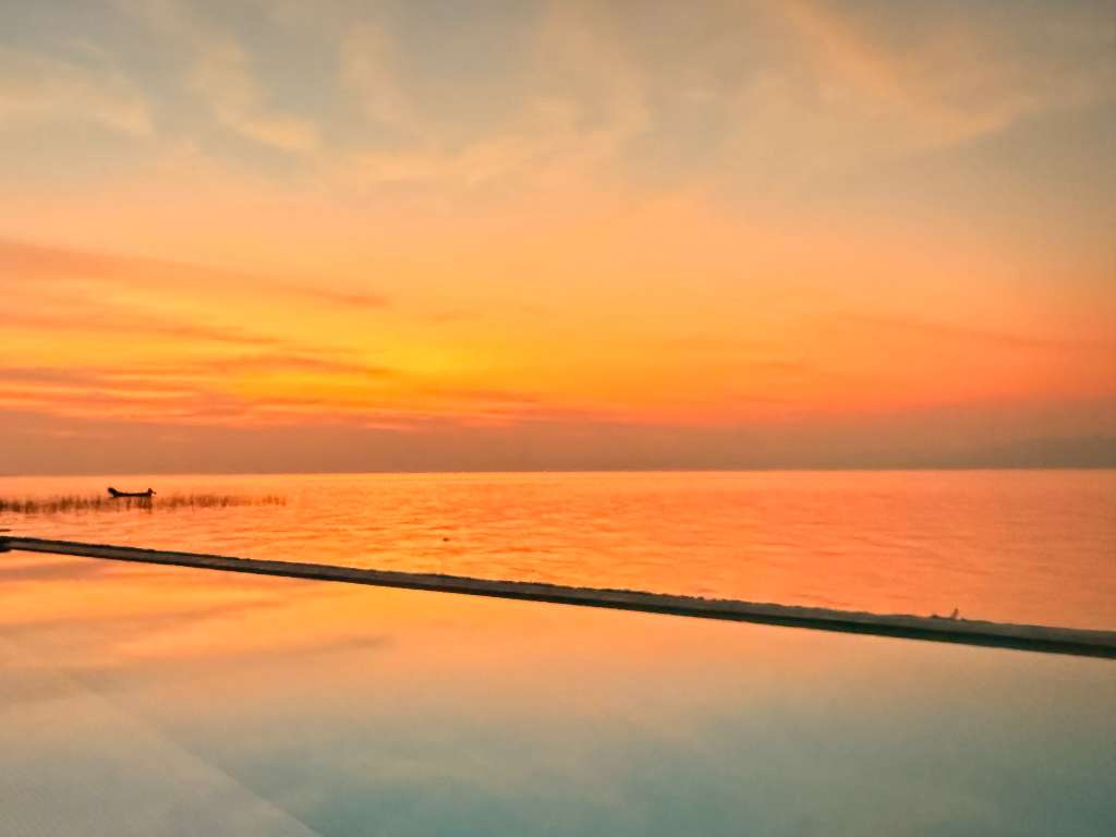 Sunrise from pool area