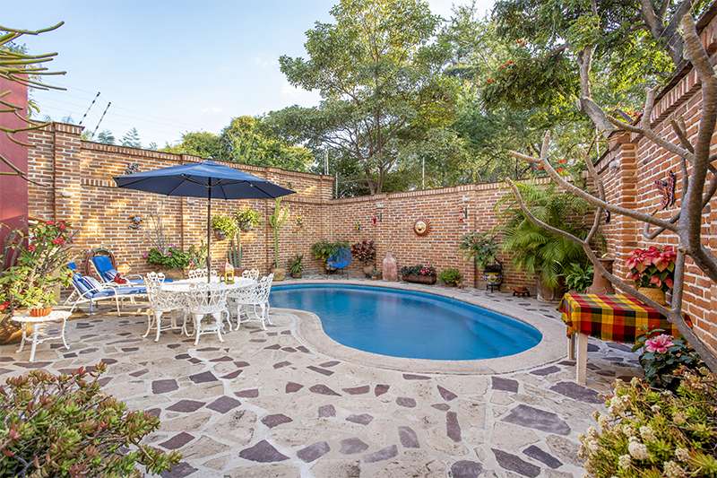 9. South Facing Flagstone Pool Courtyard. Private and Secure