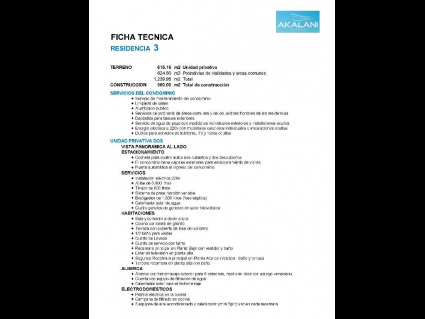 AKALANI FICHA TECNICA  CASA 3