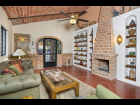 Main House living room fireplace