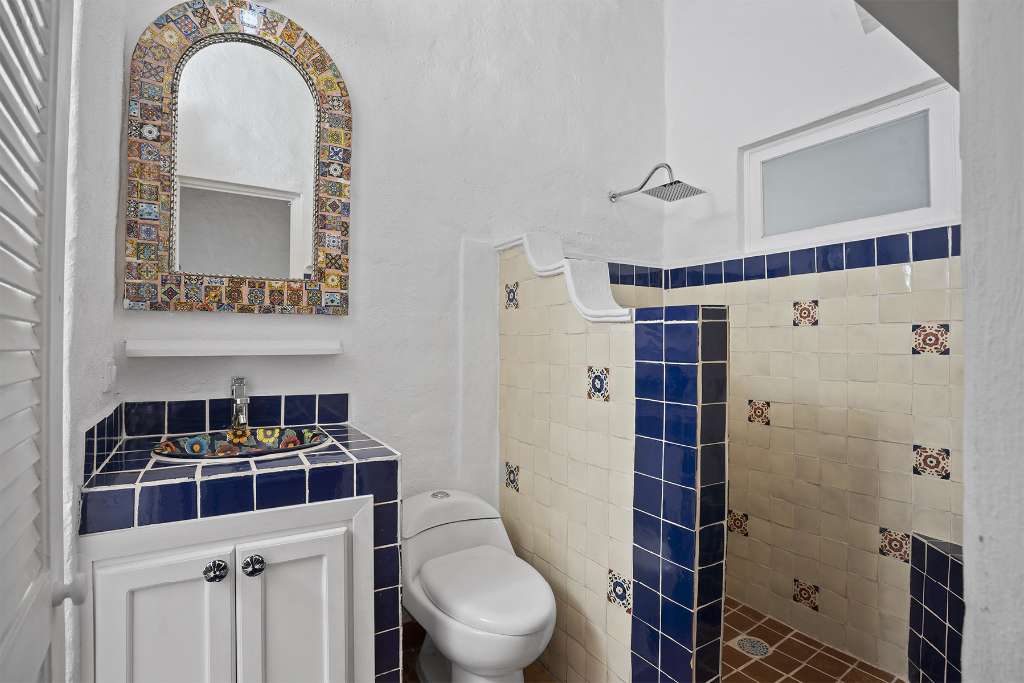 Casa Mali 13 - Master Bath Celebrates Mexican Tile but with Updated Plumbing